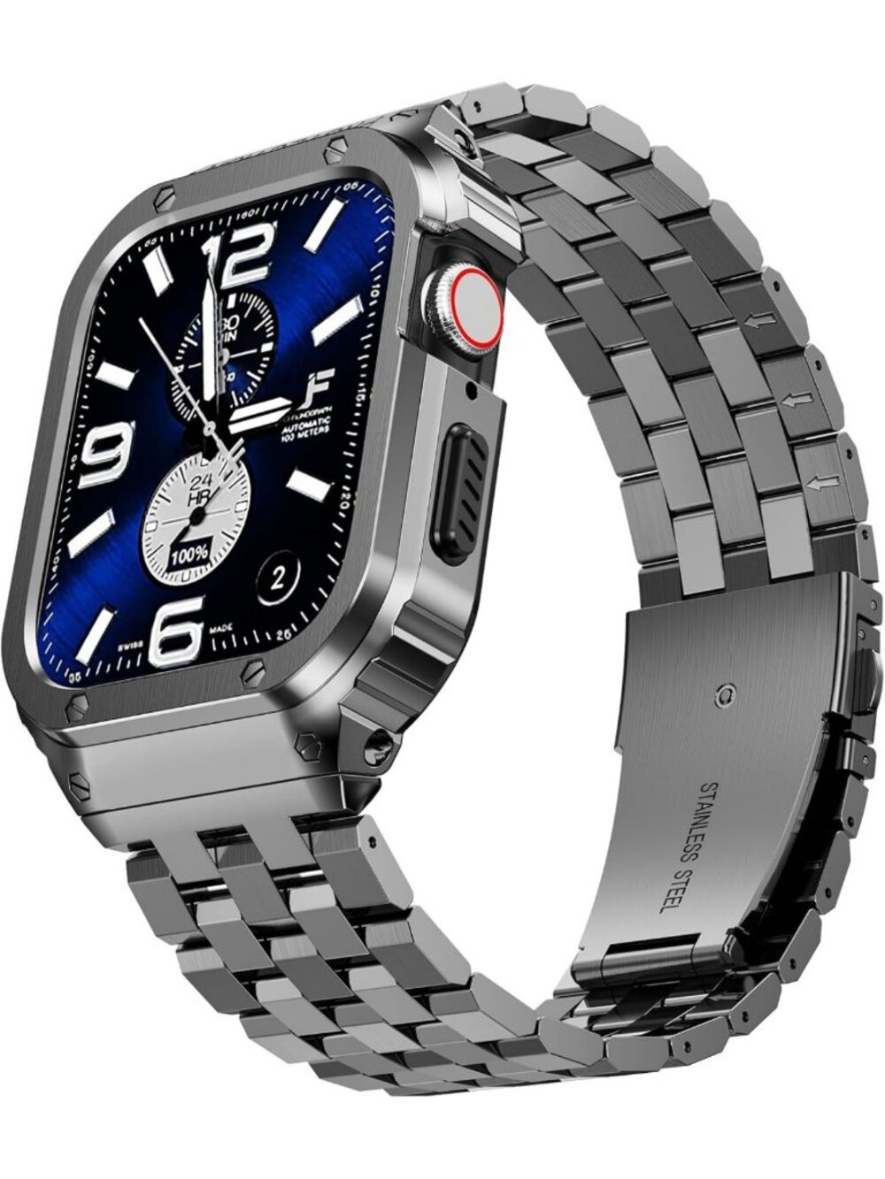 Stylish 46mm Apple Watch Band & Case for Men - Durable, Comfortable, Adjustable